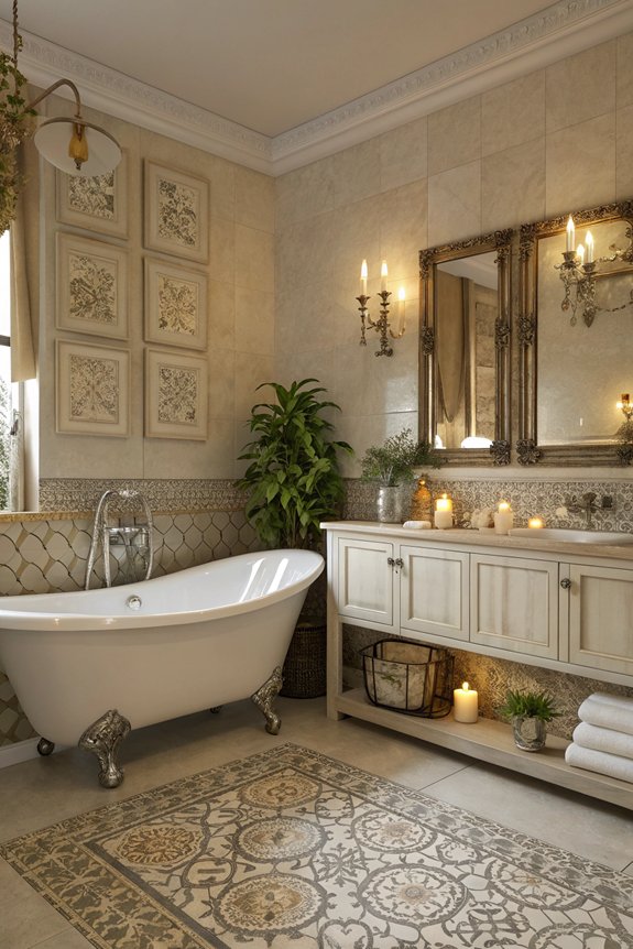 soothing ambient bathroom lighting