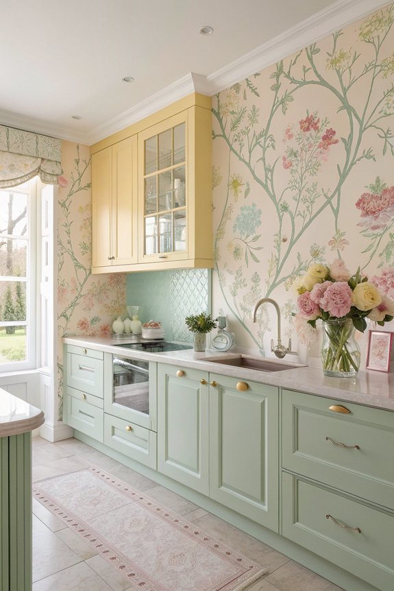 soothing pastel kitchen atmosphere