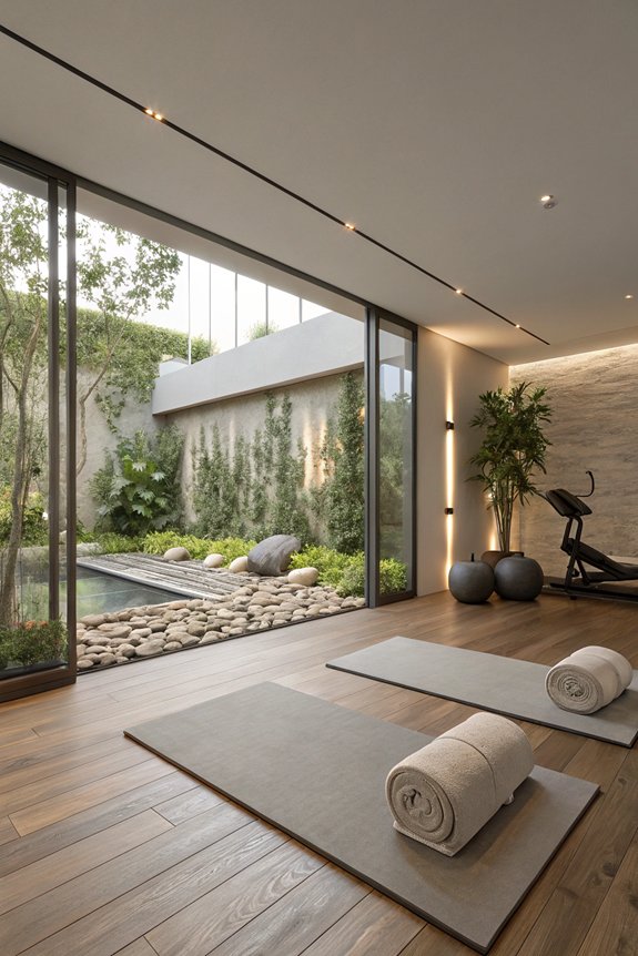 spa inspired home gym retreat