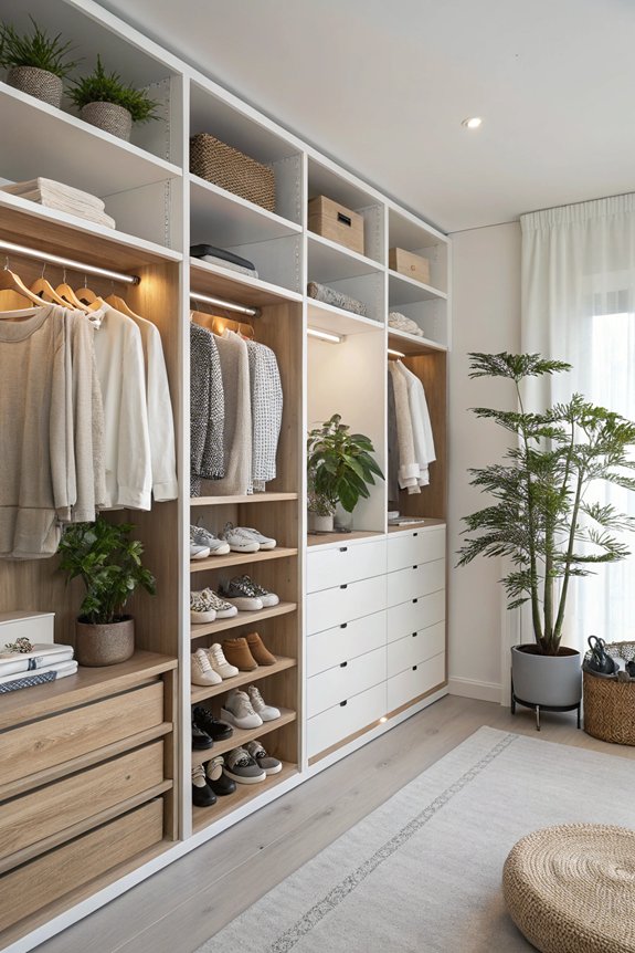 stylish accessible closet organization