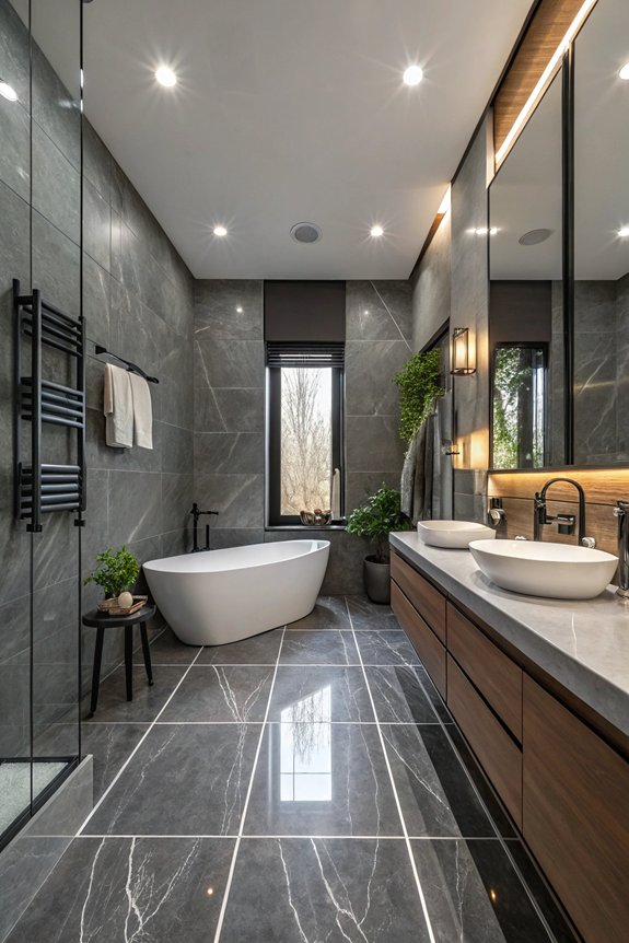 stylish bold gray tiles