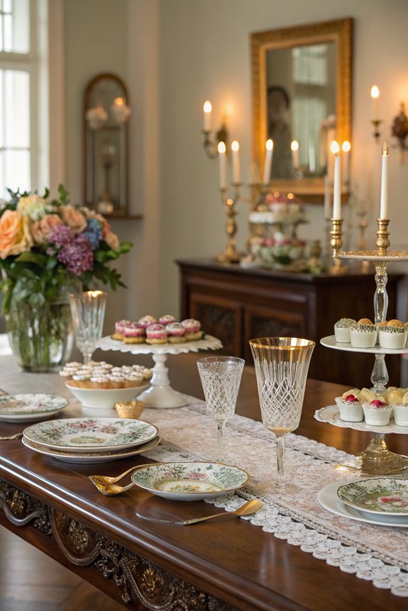 stylish buffet decorative accents