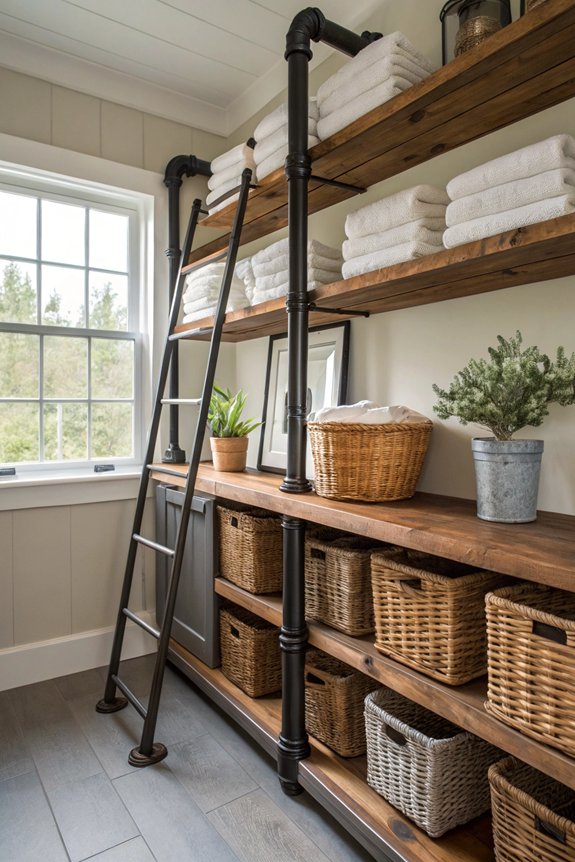 stylish functional laundry storage