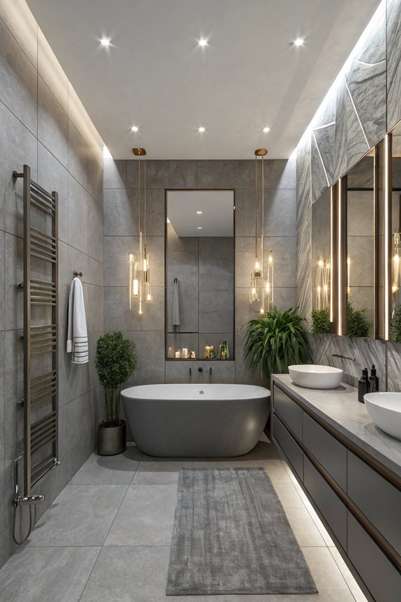 stylish gray lighting fixtures