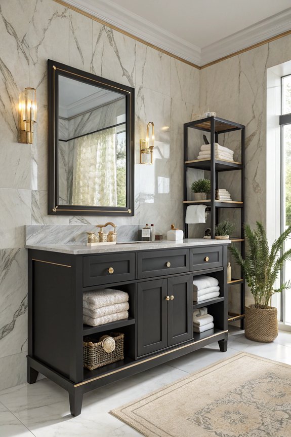 stylish open shelving storage