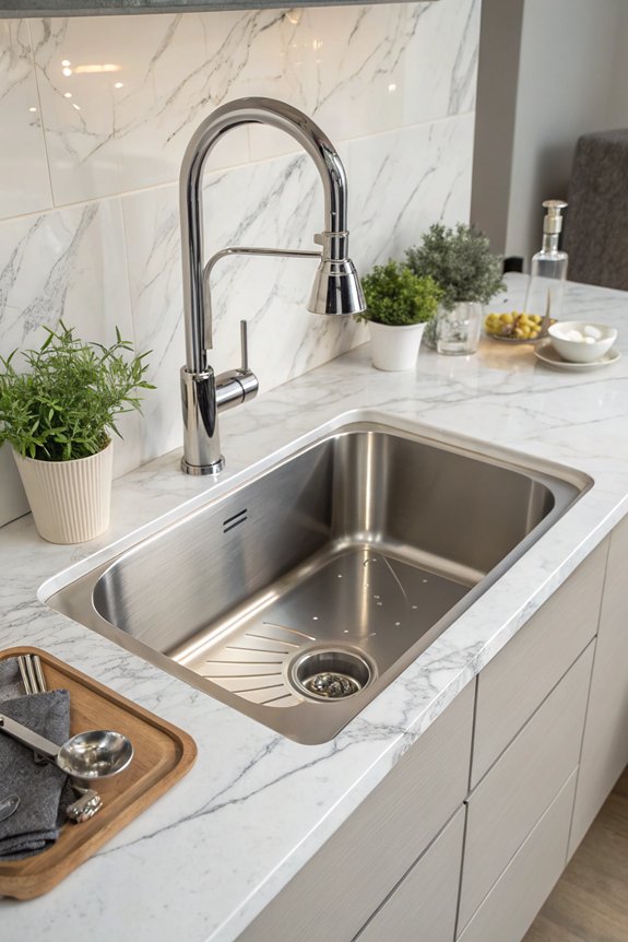 stylish practical single basin sinks