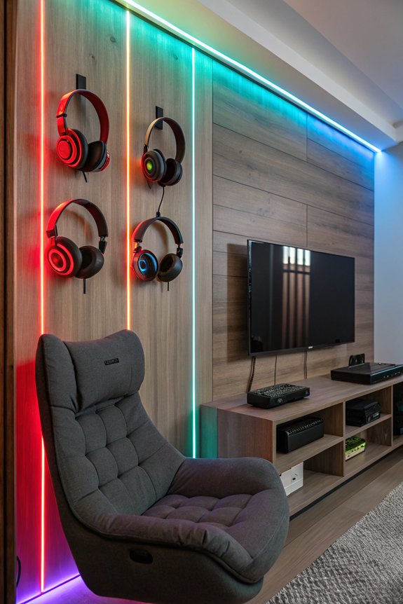 stylish wall mounted headphone organizers