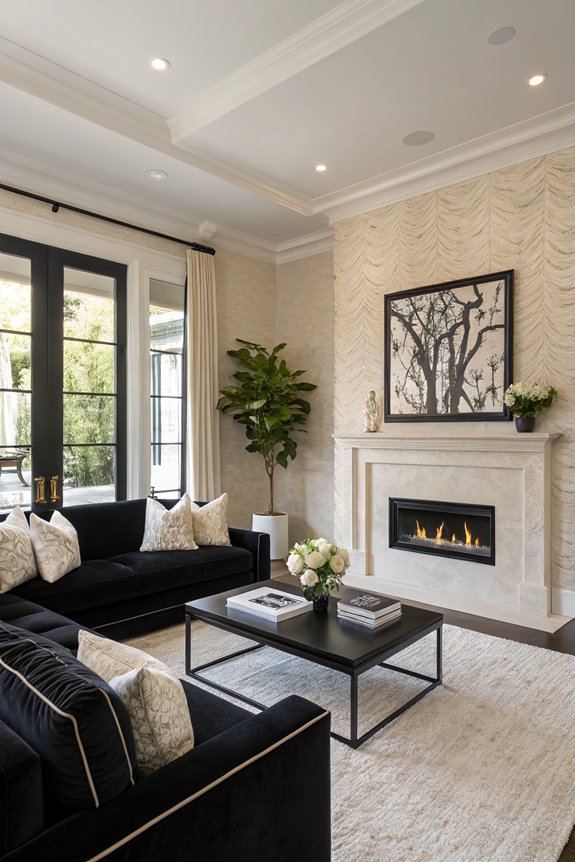 timeless black and cream elegance