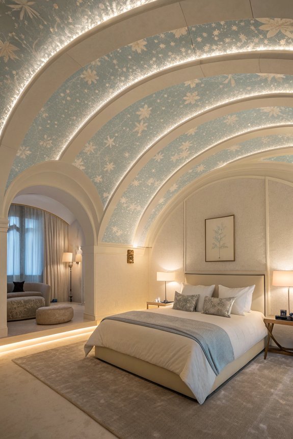 tranquil softly curved ceiling