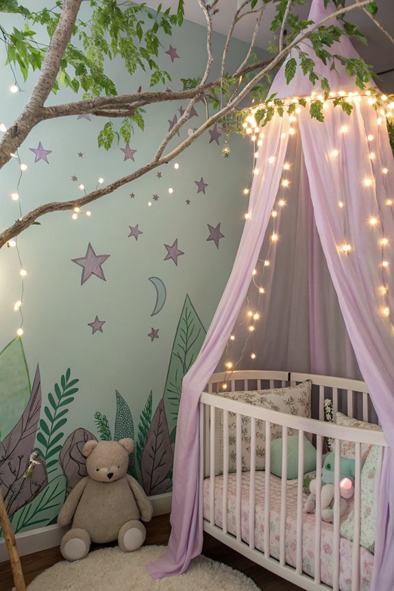 twinkling starry nursery theme