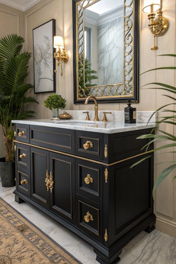 unique black vanity hardware