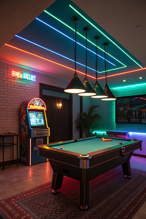 unique game room lighting