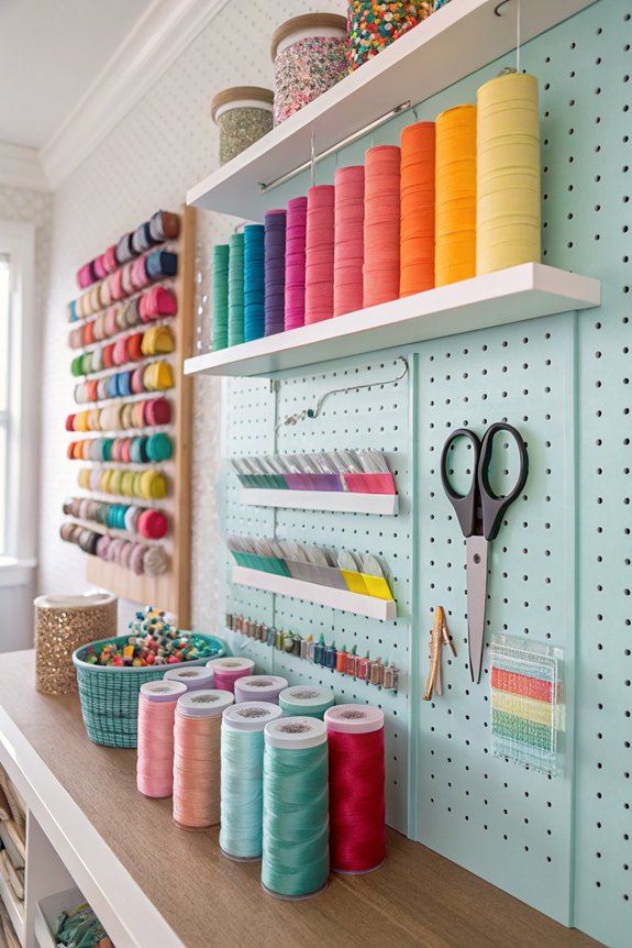 versatile pegboard wall storage