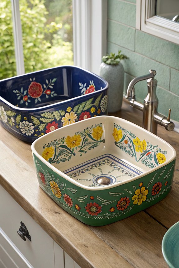 vibrant ceramic sink designs