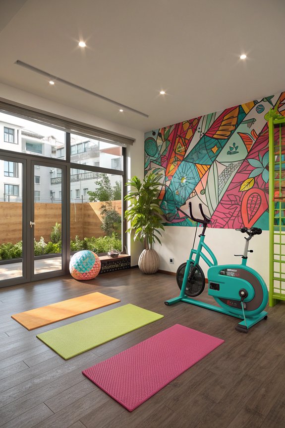 vibrant home gym inspiration