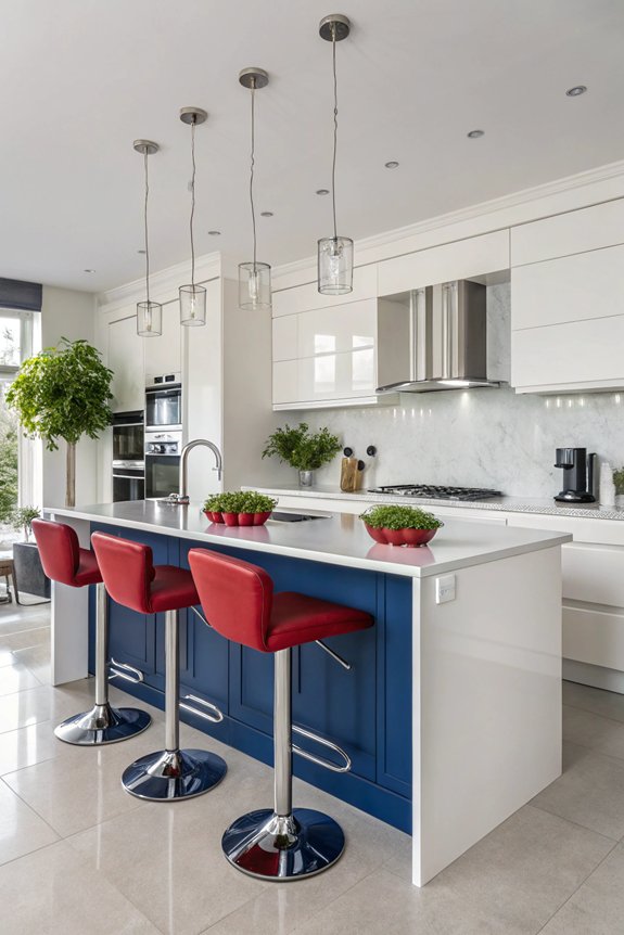 vibrant kitchen color accents