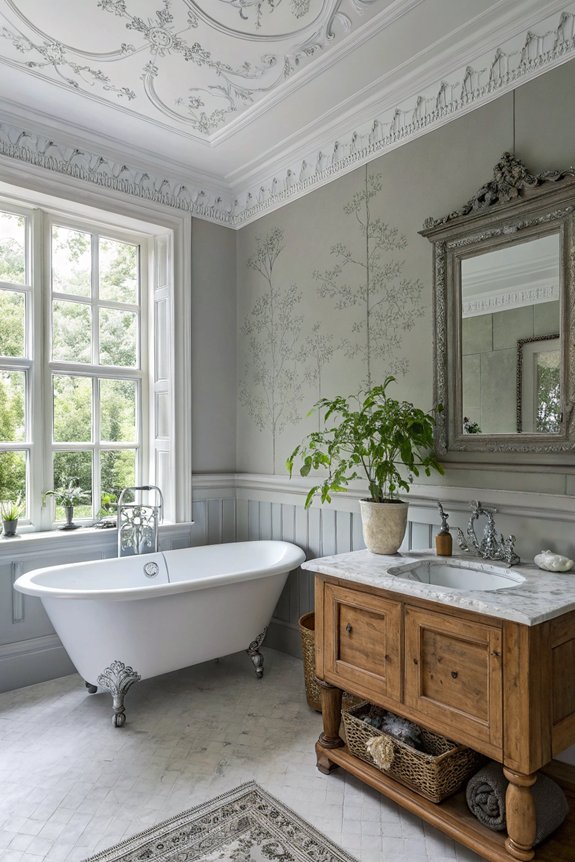 vintage elegance in bathrooms