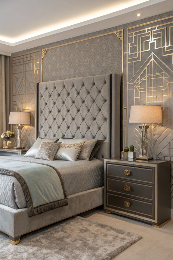 vintage glamour bedroom design
