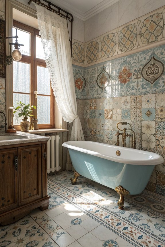 vintage tiles enhance elegance