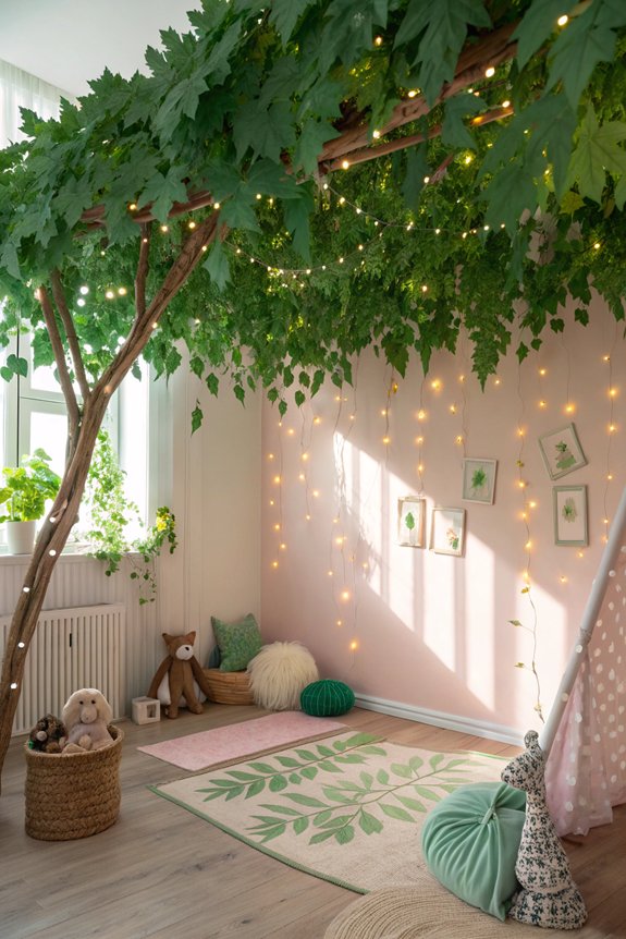 whimsical forest ceiling decor