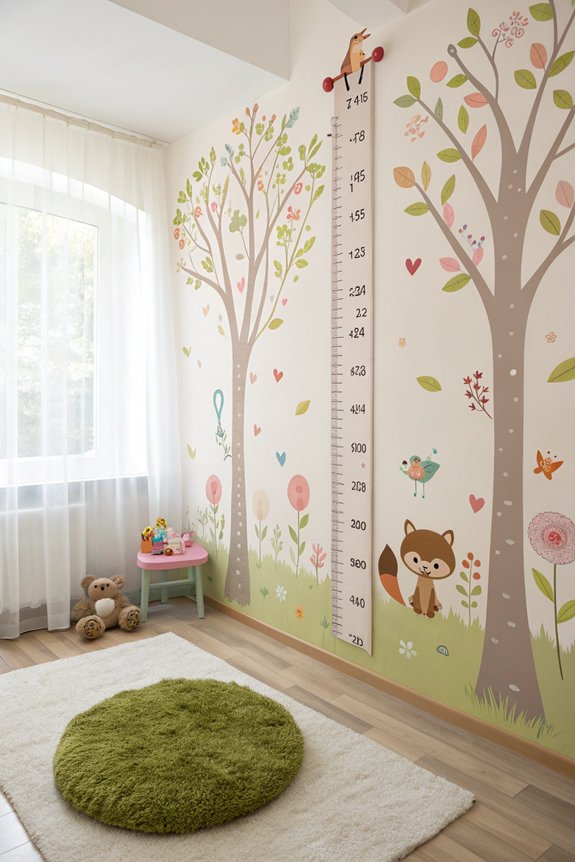 whimsical woodland growth chart